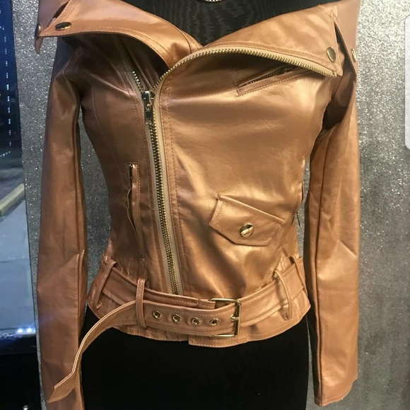 Biker Jacket with Detachable Faux Fur Collar - Picture 3 of 3